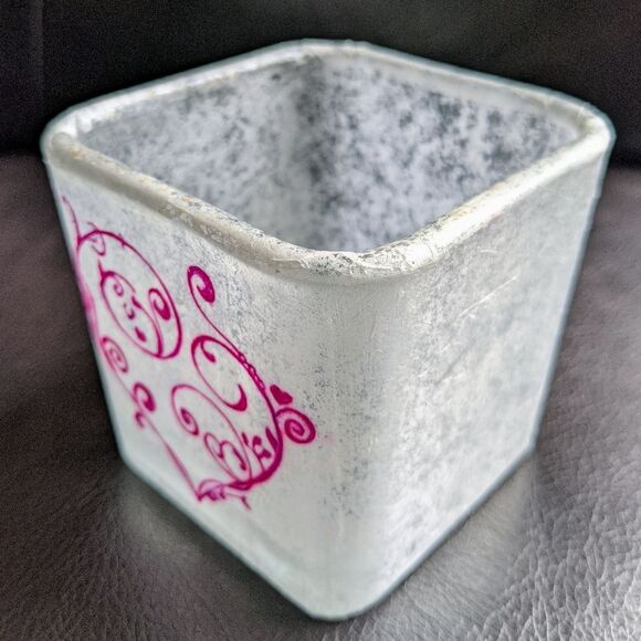 HANDMADE Glass Votive Vase with Heart - Picture 3 of 5